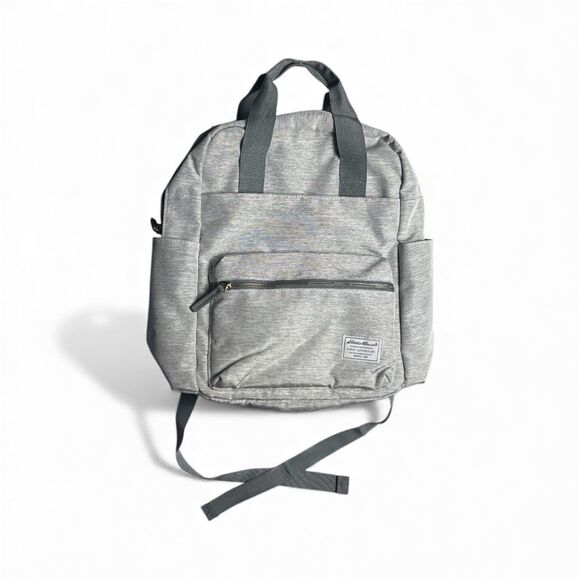 Eddie Bauer Alpine Backpack Diaper Bag Gray PEVA Changing Pad Included Spacious - Picture 2 of 7